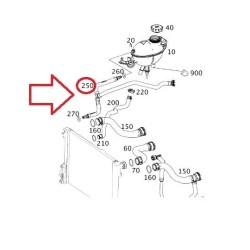 Mercedes E Serisi W212 Kasa Radyatör Hortumu Orjinal (2125013925)